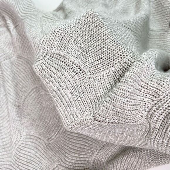 Nic+Zoe Sweater Womens Medium Gray tunic Circular Swirl  Pullover 3/4 sleeve - Picture 7 of 11